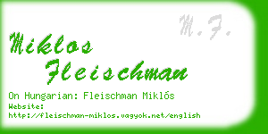 miklos fleischman business card